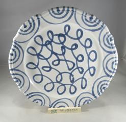 Gmundner Keramik-Platte rund barock